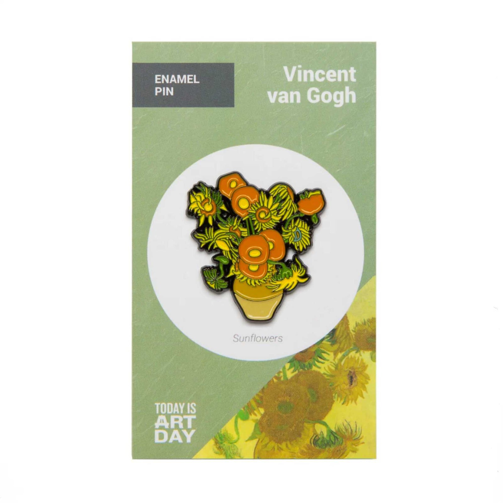 Today is Art Day Sunflowers Pin