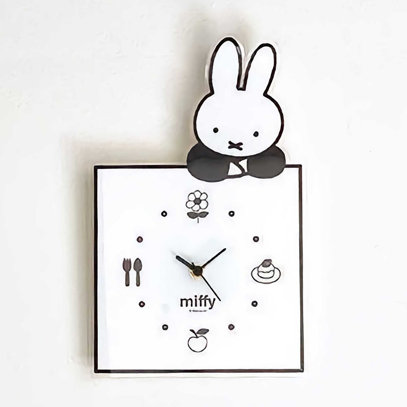 Miffy Mono Wall Clock, Miffy at Desk