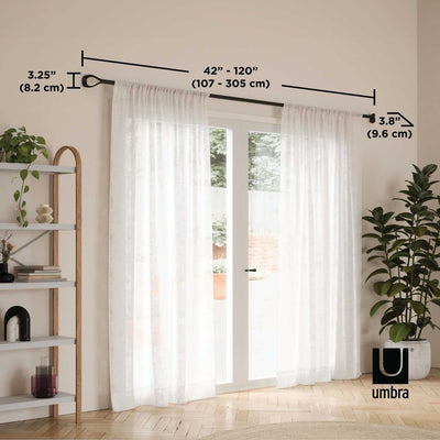 Umbra Loop 1" (2.5 cm) Curtain Rod 42-120" (107-305 cm)