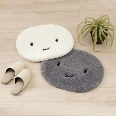 Miffy Face oval bath mat, grey