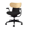 Kokuyo Inglife Office Chair Light Plywood Back with Arm, black