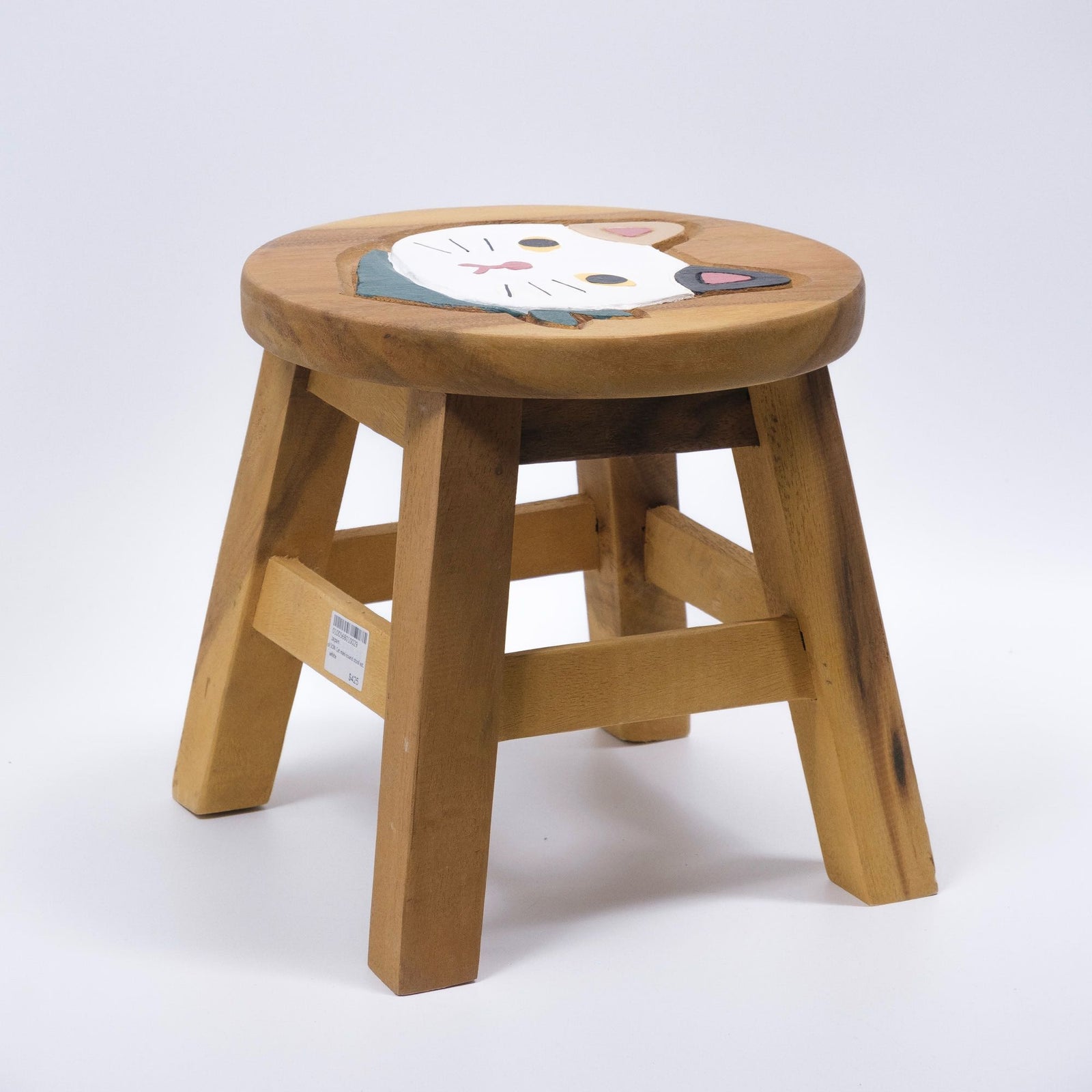 refurbished | Acacia Wood mini stool, mike neko