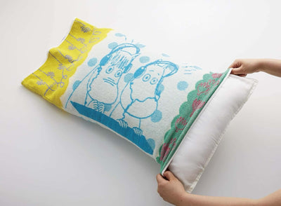 Marushin Moomin Radio Time Pile Fabric pillow cover