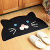 Neko Masshigura Semi-Circular Animal Door Mat, Black Cat