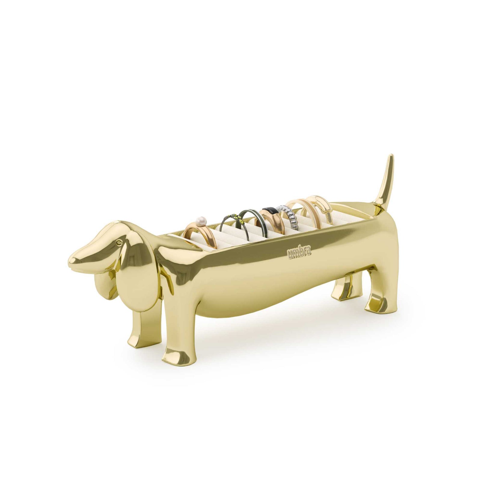 Umbra Dachsie ring holder, Brass