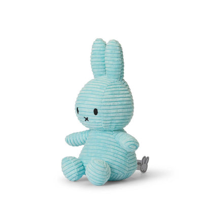 Miffy ECO Corduroy Sitting plush 23cm, turquoise