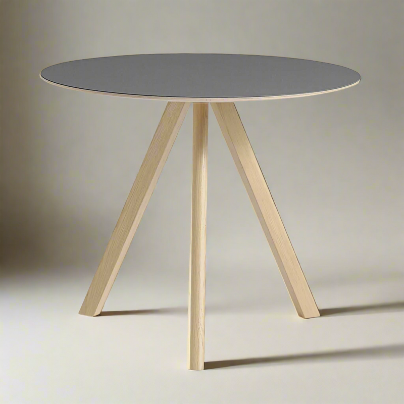 Hay Copenhague CPH20 table Ø90, grey/oak