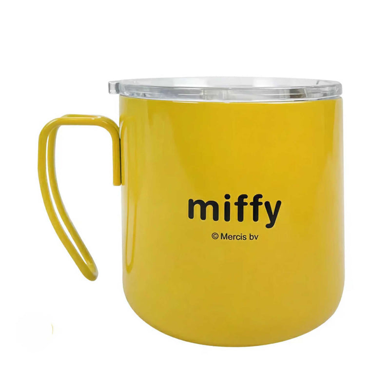 Miffy Vacuum Double Layered Mug with Lid (380ml), yellow