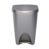 Umbra Brim step on trash can 50L, grey/nickel