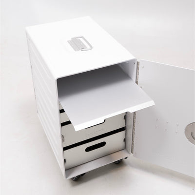 refurbished | Bordbar Box trolley with shelf&drawers, white
