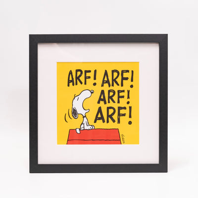 refurbished | Peanuts x Magpie Snoopy framed print (12x12), arf!