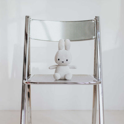 Miffy ECO Corduroy Sitting plush 23cm, soft grey