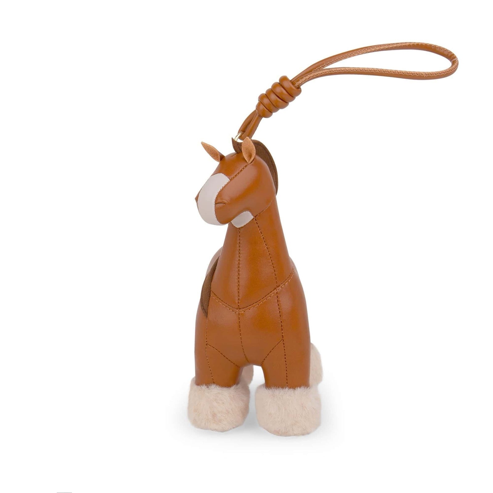 Zuny bag charms, horse shire tan