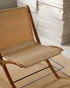 &Tradition X HM10 Lounge Chair , Oak w. walnut insert and natural rattan seat
