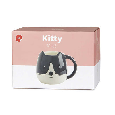 Balvi Ceramic Mug 400ml, Black Kitty