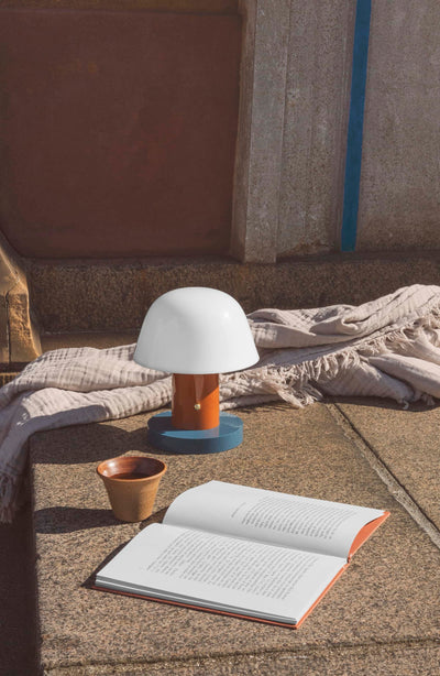 &Tradition Setago JH27 rechargeable lamp, rust/thunder