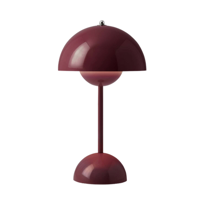 &Tradition Flowerpot VP9 portable table lamp, dark plum