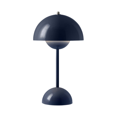 &Tradition Flowerpot VP9 portable table lamp, steel blue
