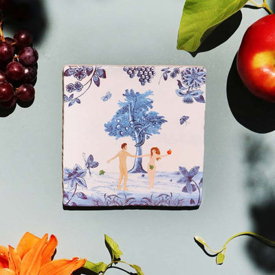 StoryTiles Adam & Eve in the Garden of Eden decorative tile (10x10cm)