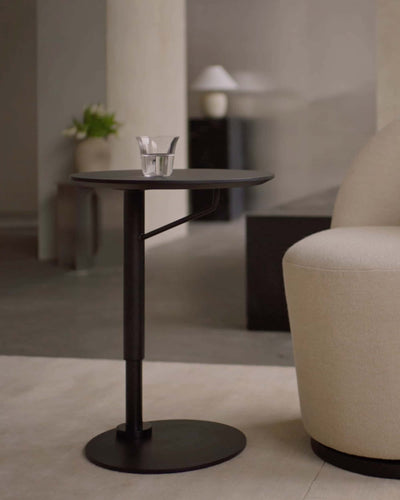 Audo Copenhagen Branch adjustable side table, linoleum charcoal
