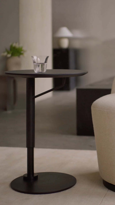Audo Copenhagen Branch adjustable side table, linoleum charcoal