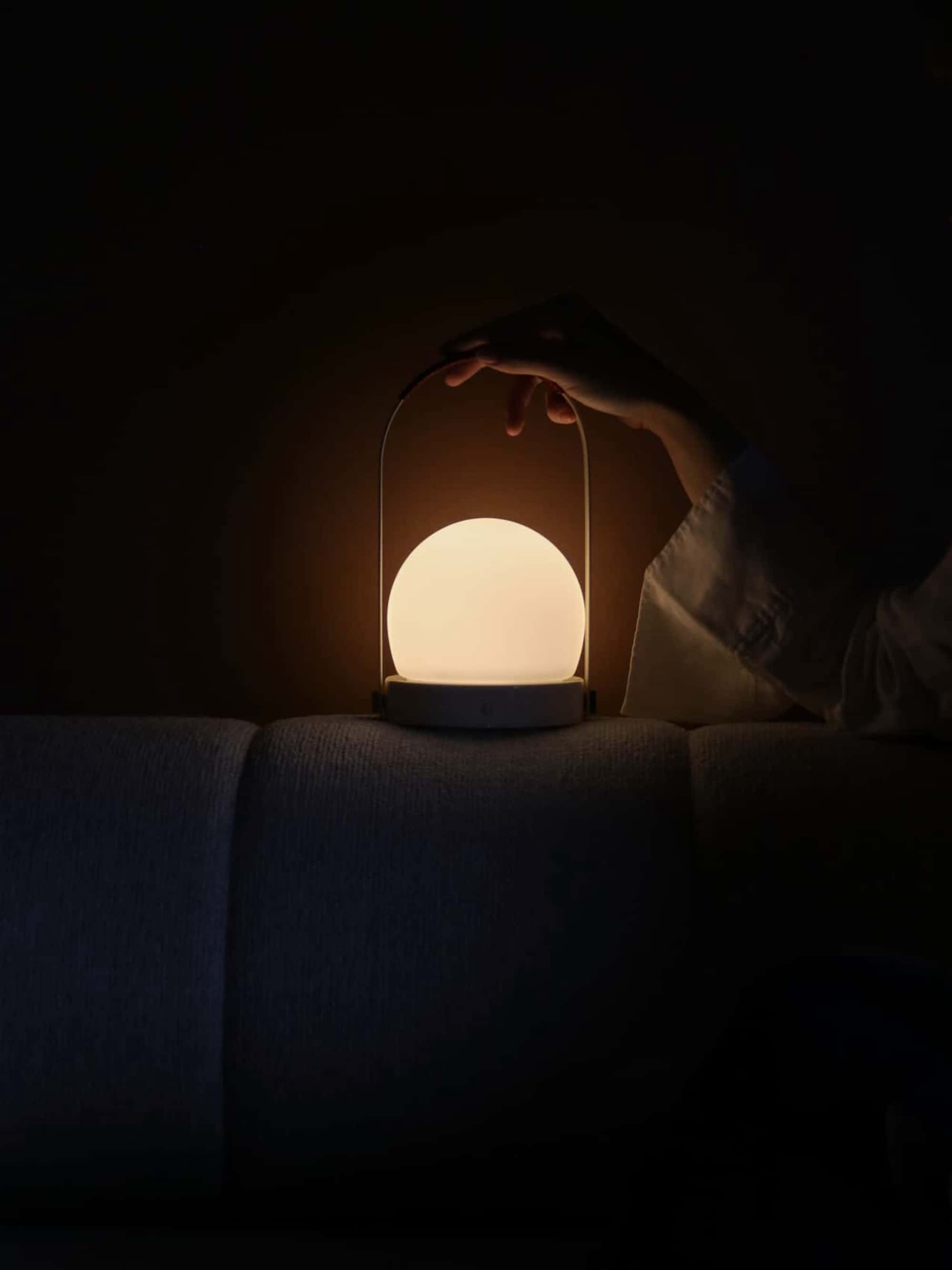 Audo Copenhagen Carrie rechargeable lamp, brushed aluminium