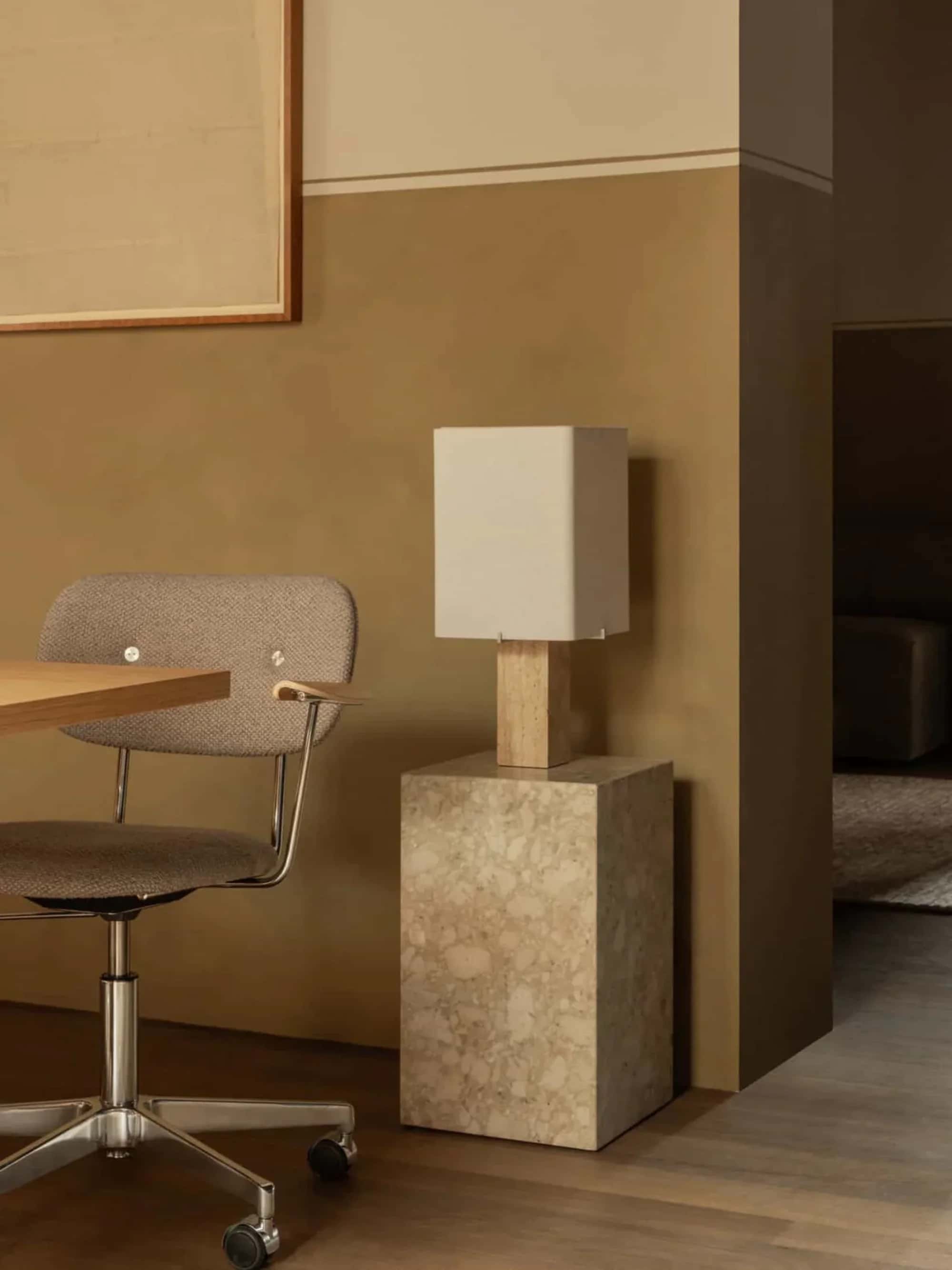 Audo Nonna table lamp, travertine