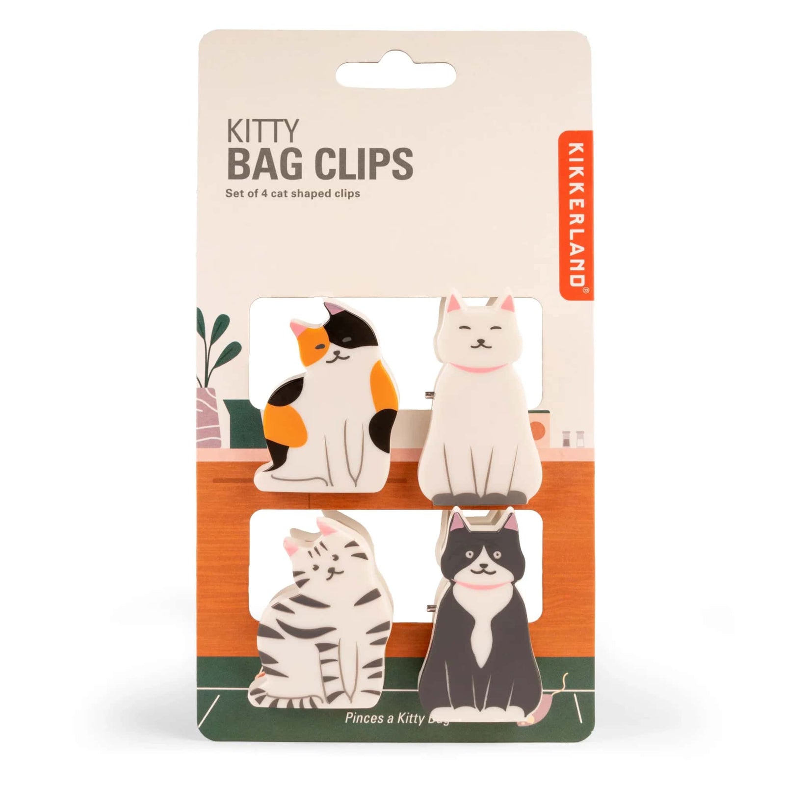 Kikkerland Kitty Bag Clips