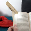 Kikkerland Wooden Clothespin Book Lamp