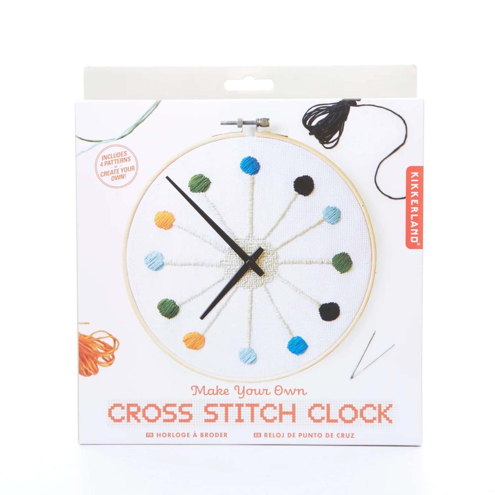 Kikkerland Cross Stitch Clock