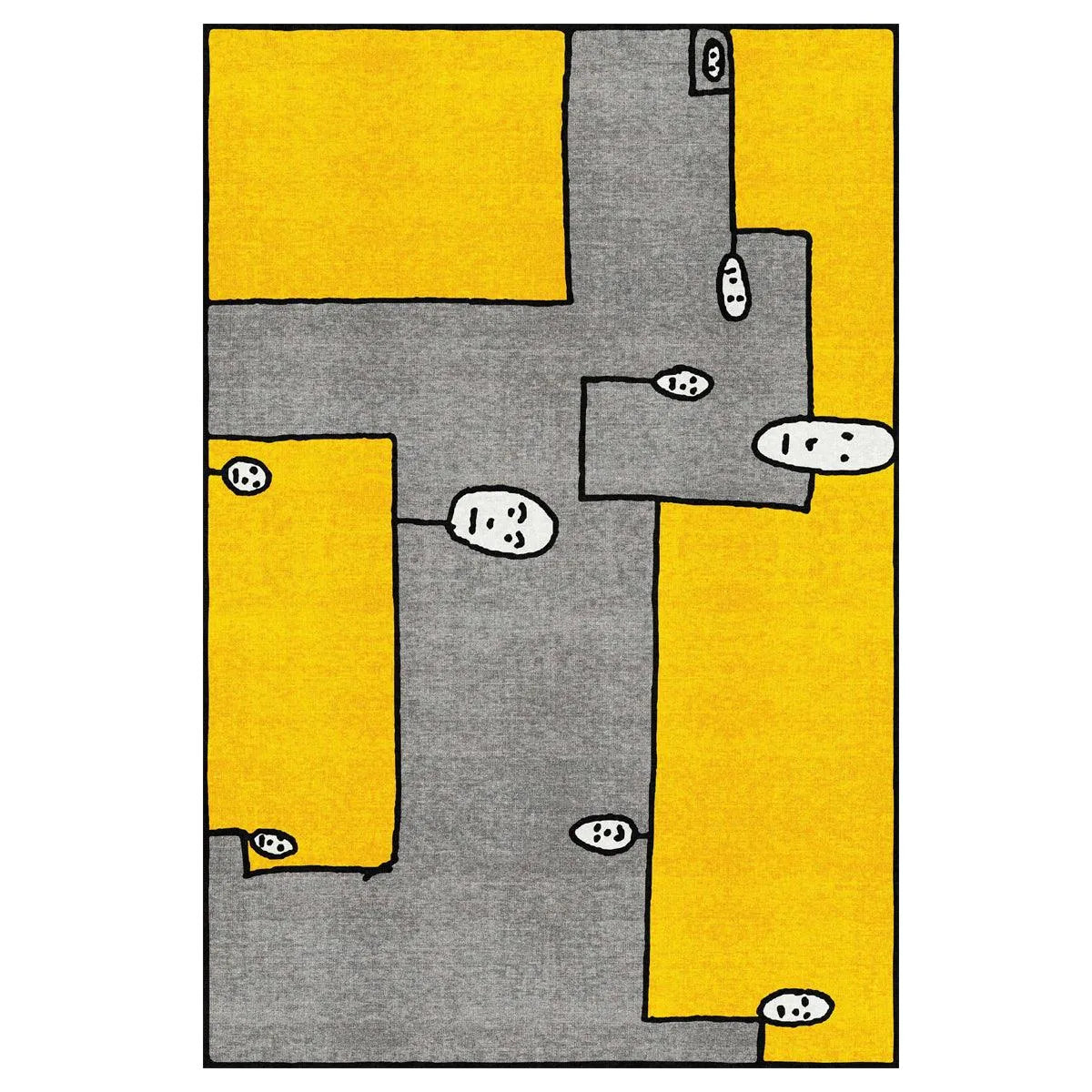Qeeboo Carpet Dog Yellow by Andrea Branzi