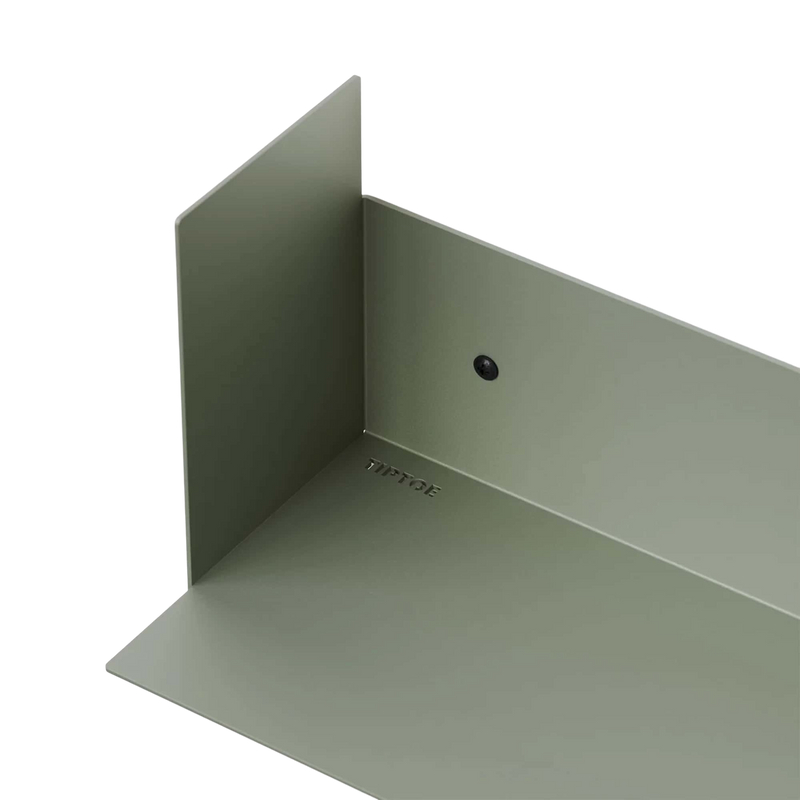 Tiptoe Pli steel wall shelf, eucalyptus grey