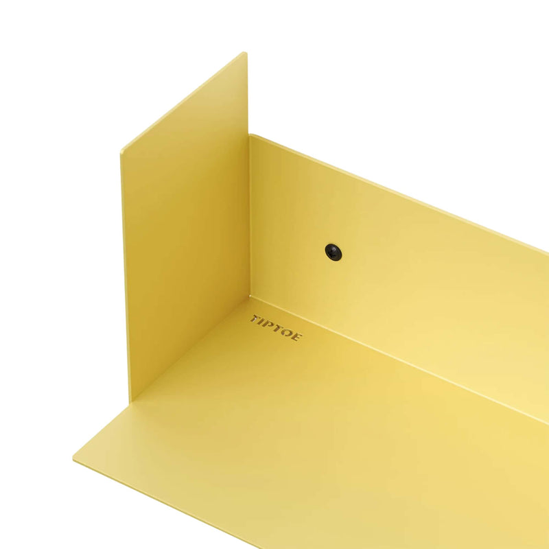 Tiptoe Pli steel wall shelf 45cm, naples yellow