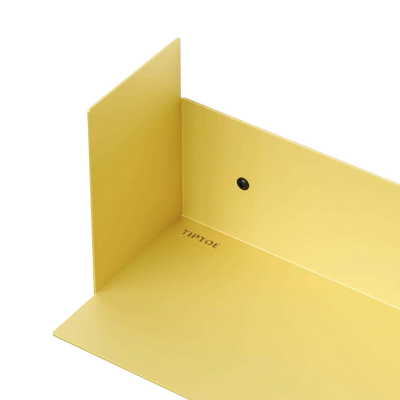Tiptoe Pli steel wall shelf, naples yellow