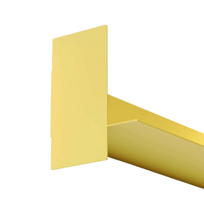 Tiptoe Pli steel wall shelf, naples yellow