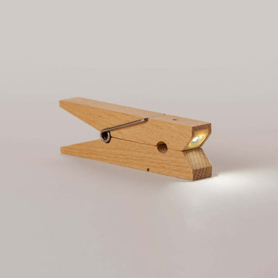 Kikkerland Wooden Clothespin Book Lamp