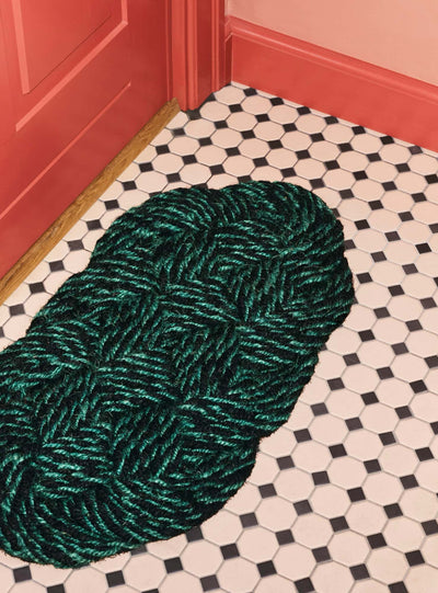 Hay Coco Swirl doormat, green/black