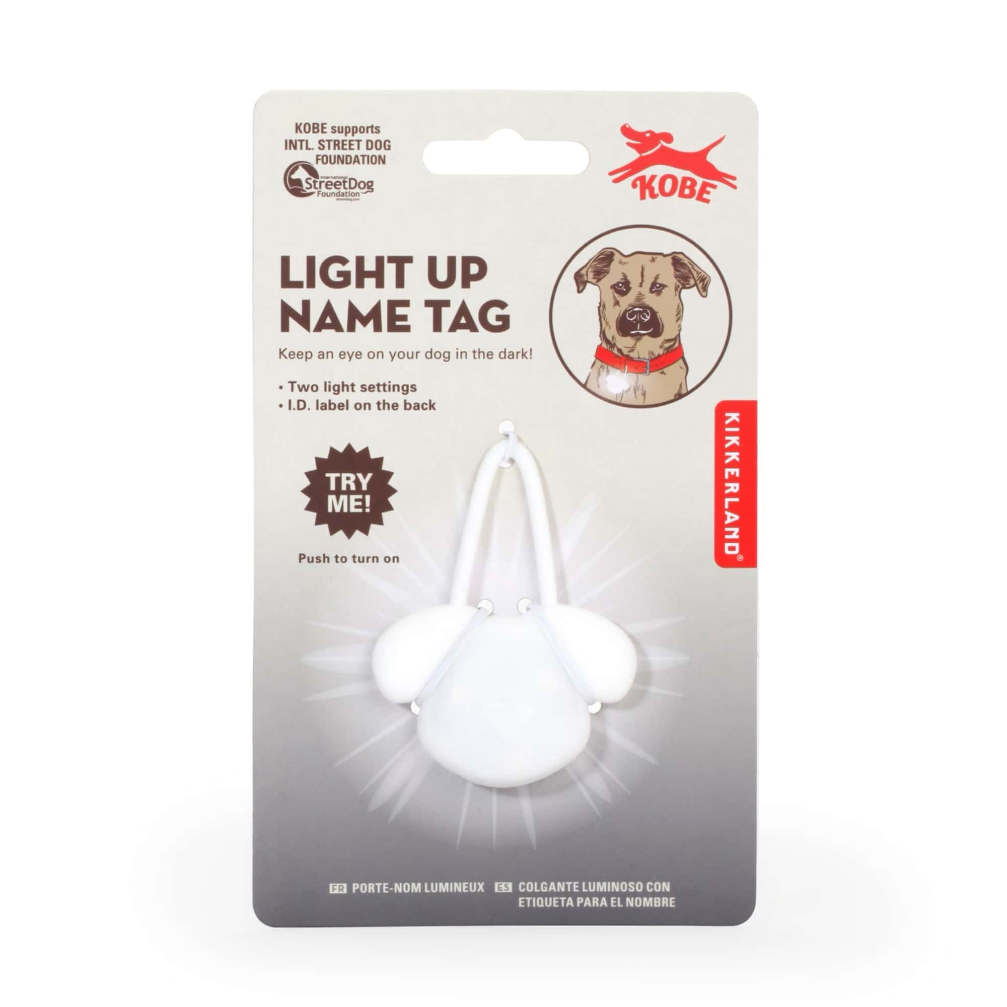 Kikkerland Kobe Light Up Name Tag