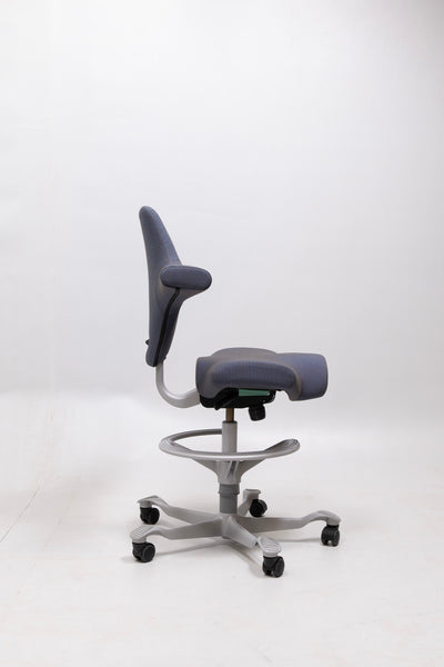 refurbished | Hag Capisco 8106 Fabric, petrolium/silver