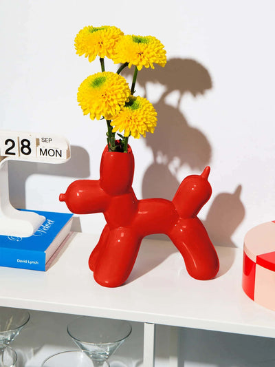 DOIY Bobby vase, red