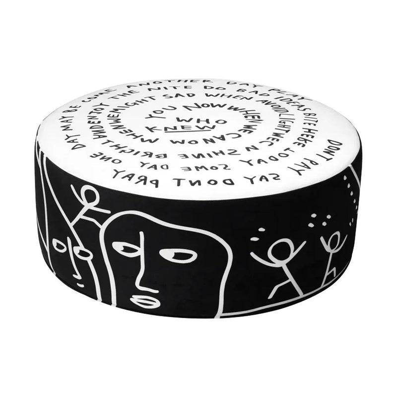 Qeeboo Linescapes Pouf L by Shantell Martin