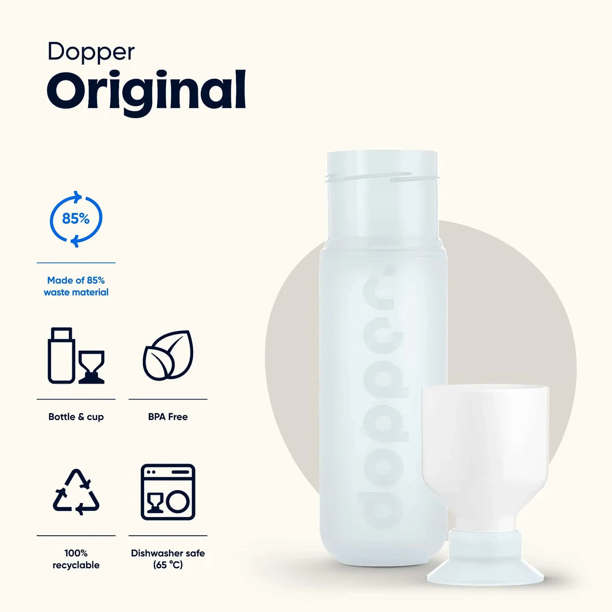 Dopper Original bottle 450ml, pure white