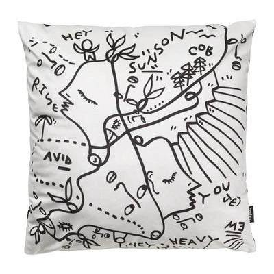 Qeeboo Linescapes Cushion By Shantell Martin