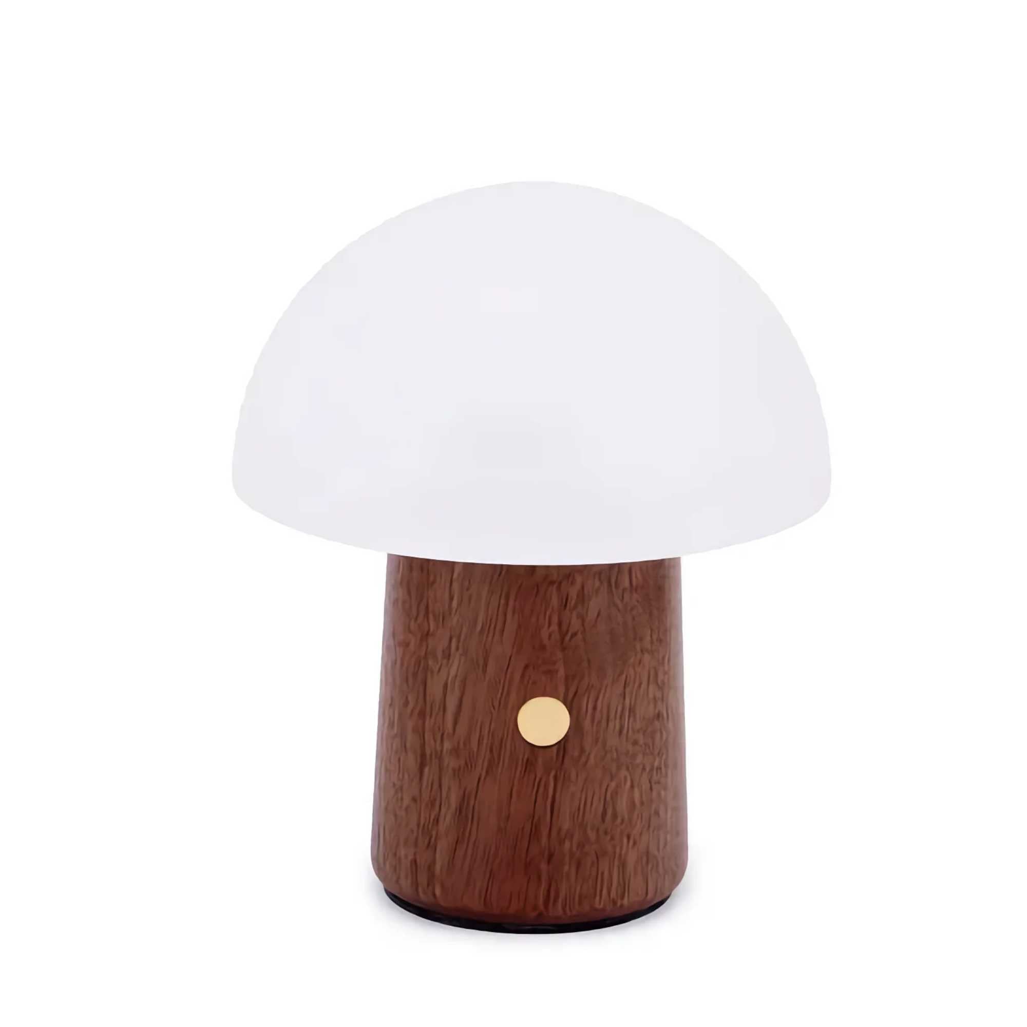 Gingko Alice Mushroom Lamp Mini , Walnut