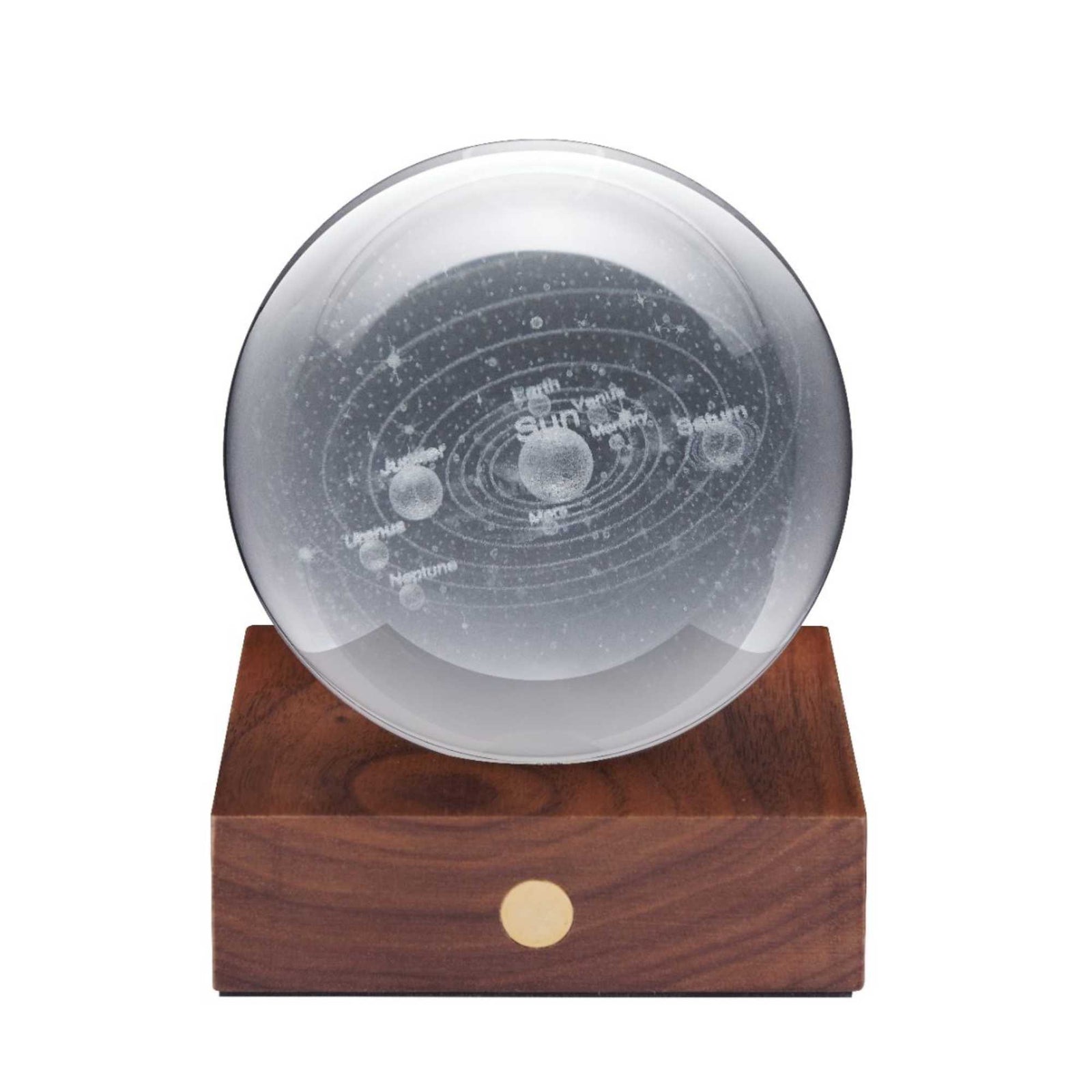 Gingko Amber crystal light, solar system