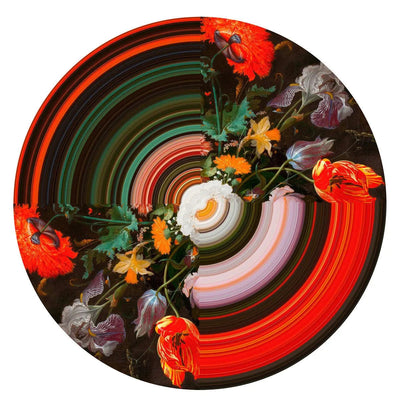 Qeeboo Glitch Round Carpet by Richard Hutten