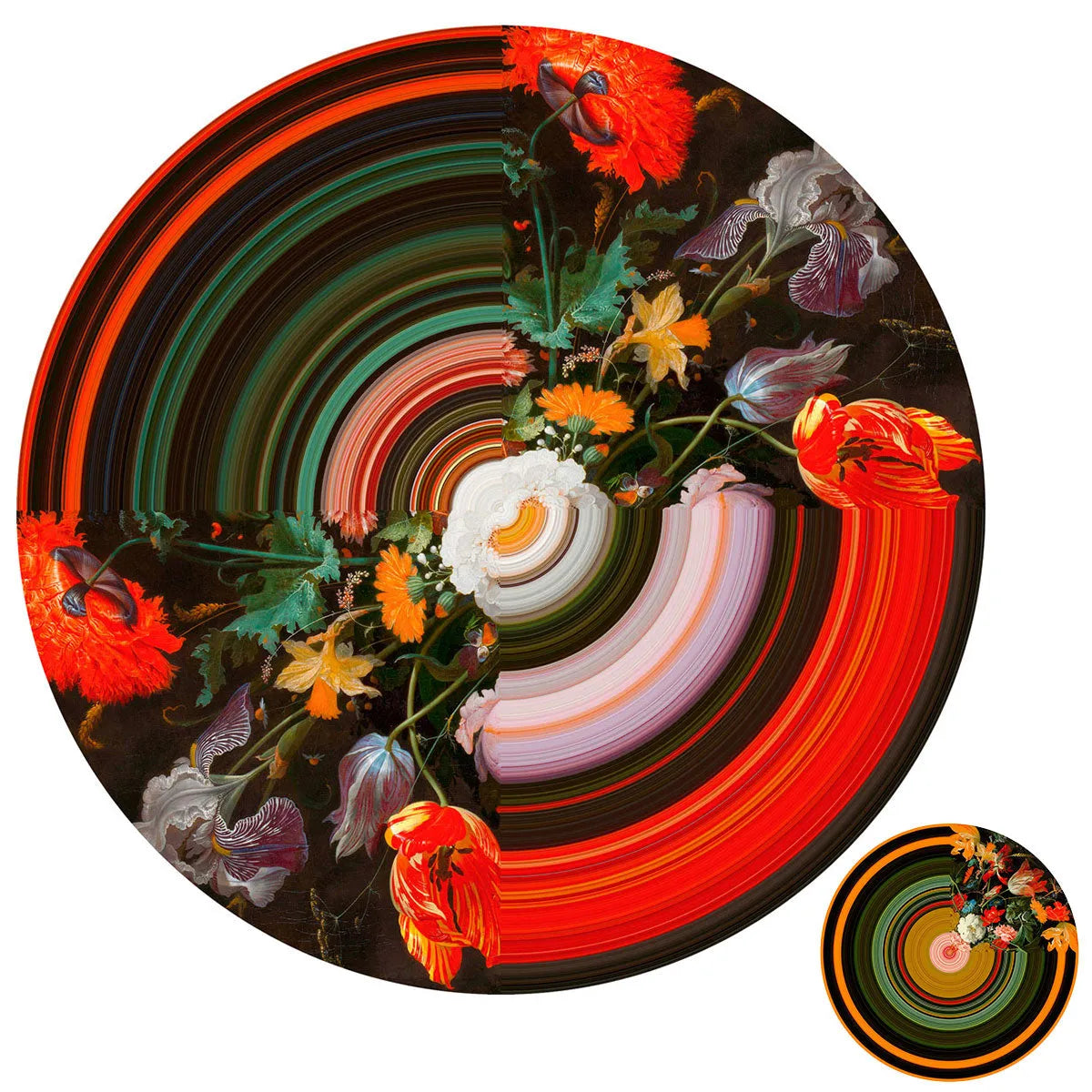 Qeeboo Glitch Round Carpet by Richard Hutten