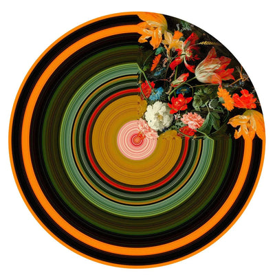 Qeeboo Glitch Round Carpet by Richard Hutten