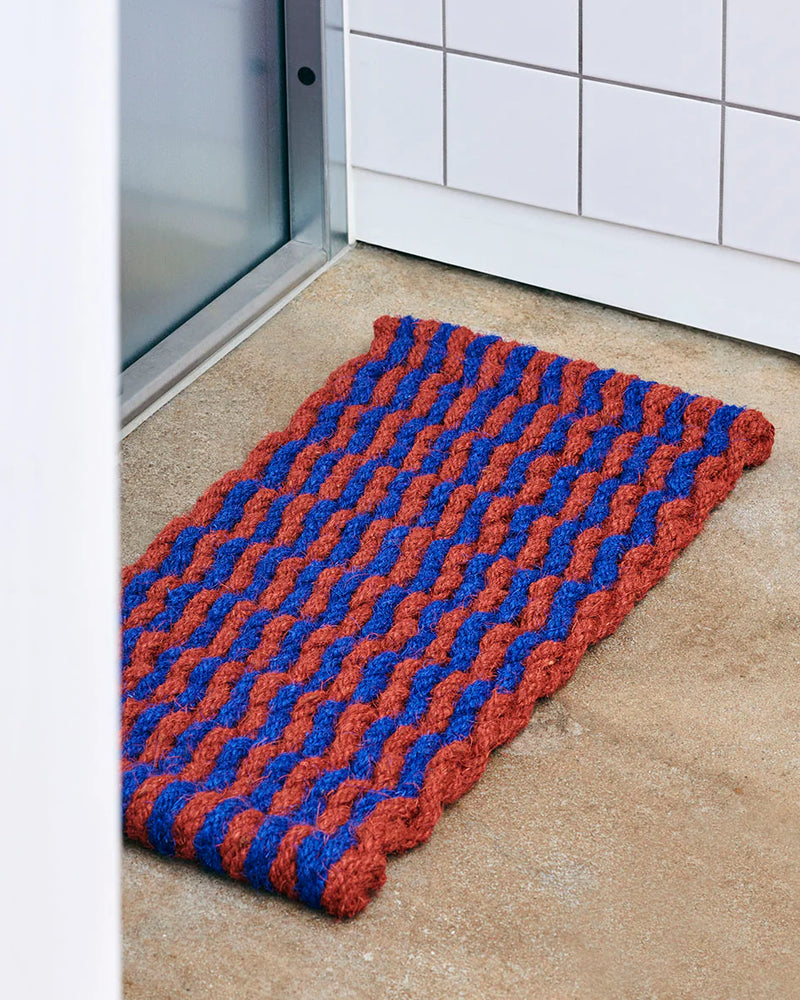 Hay Coco doormat, brown/navy
