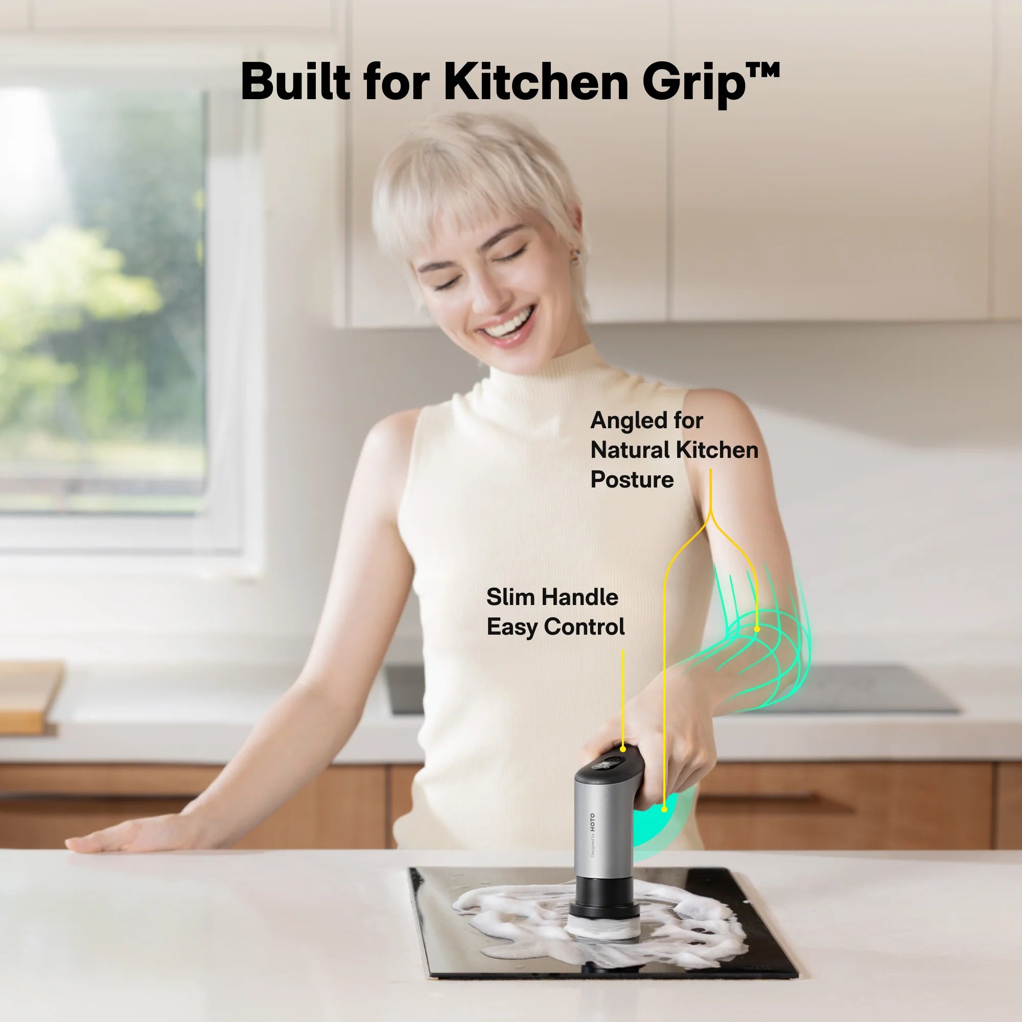 HOTO Grip™ Cordless Spin Scrubber